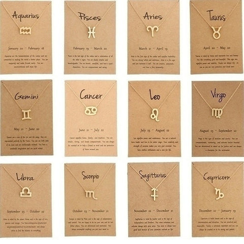 Constellation Pendant Necklace Zodiac Sign Necklace