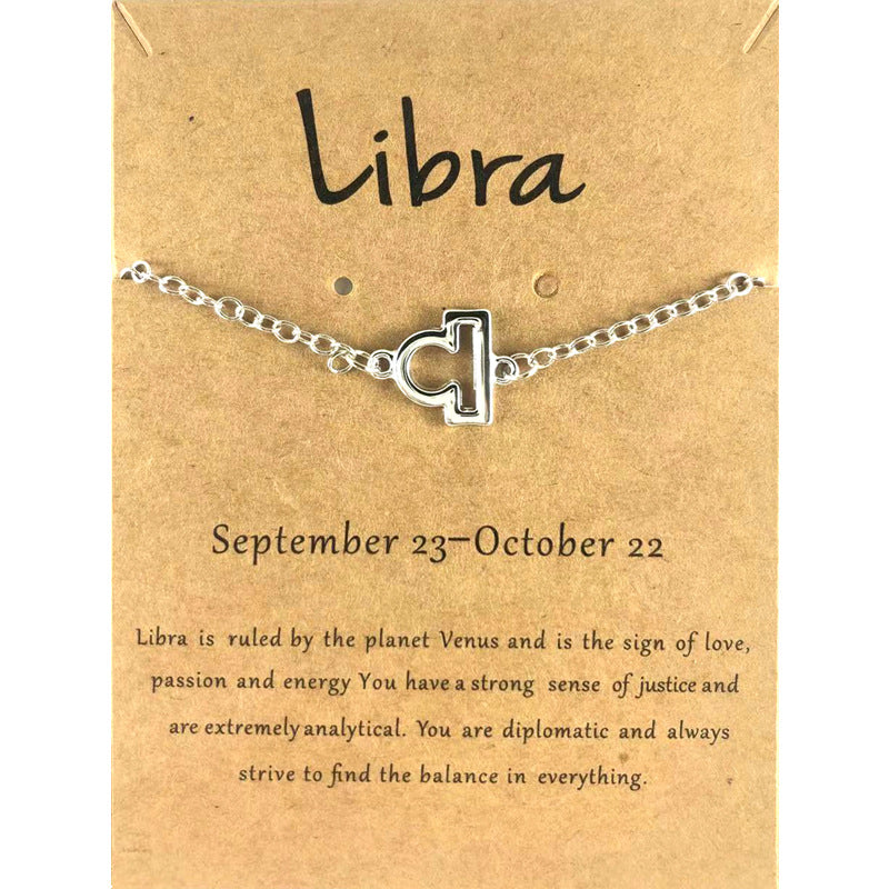 Zodiac Signs, Simple Chain Bracelet